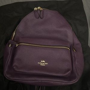 Coach leather backpack.